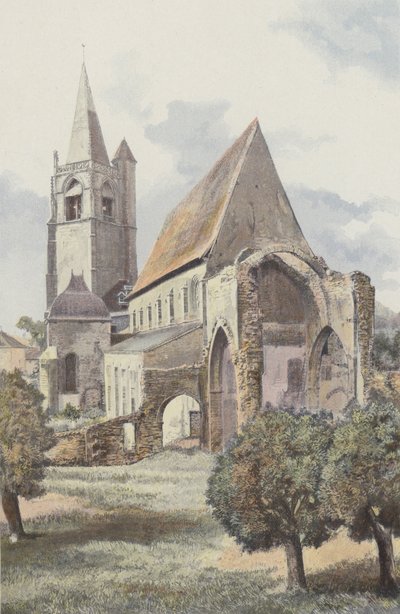 La Bénisson-Dieu, Kirche, Südostansicht von French Photographer
