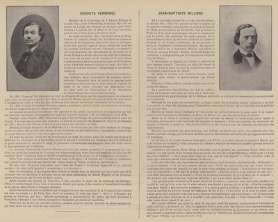 La Commune de Paris, Auguste Vermorel, Jean-Baptiste Millière (s/w Foto) von French Photographer