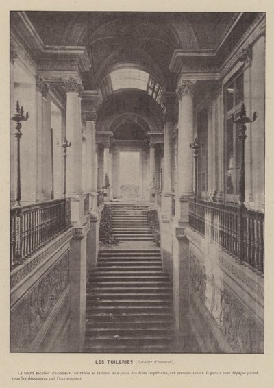 Die Kommune von Paris, Die Tuilerien, Ehrentreppe von French Photographer