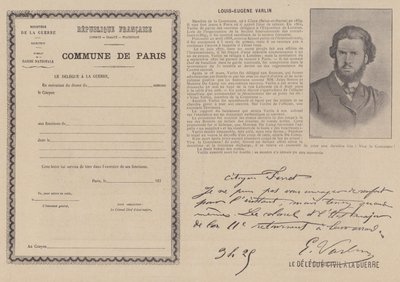 Die Kommune von Paris, Louis-Eugène Varlin von French Photographer