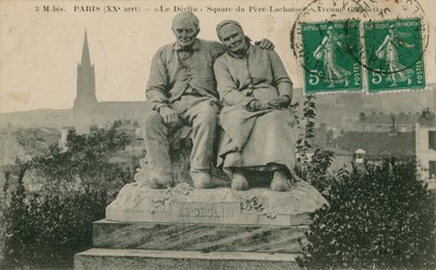 Le Declin (Der Niedergang), Statue im Square du Pere Lachaise, Paris, von Clement Leopold Steiner von French Photographer