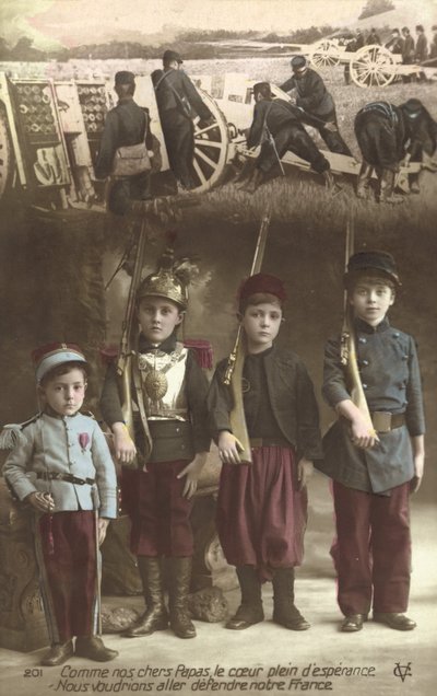 Wie unsere lieben Väter, voller Hoffnung, wollen wir unser Frankreich verteidigen von French Photographer