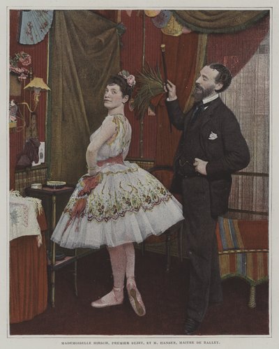 Mademoiselle Hirsch, Balletttänzerin, und Joseph Hansen, belgischer Ballettmeister von French Photographer