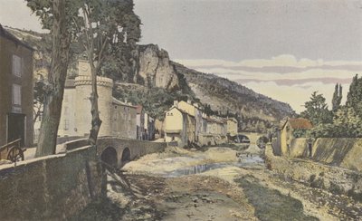 Meyrueis, Die Jonte im unteren Teil der Stadt von French Photographer