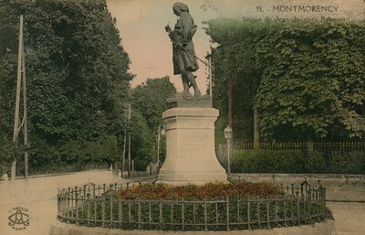 Montmorency - Statue von Jean-Jacques Rousseau von French Photographer