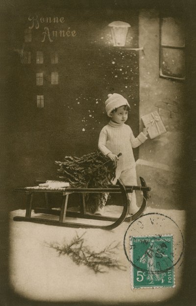 Neujahrskarte, gesendet 1913 von French Photographer