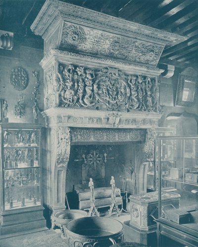 Paris: Ein geschnitzter Kamin, Musée Cluny von French Photographer