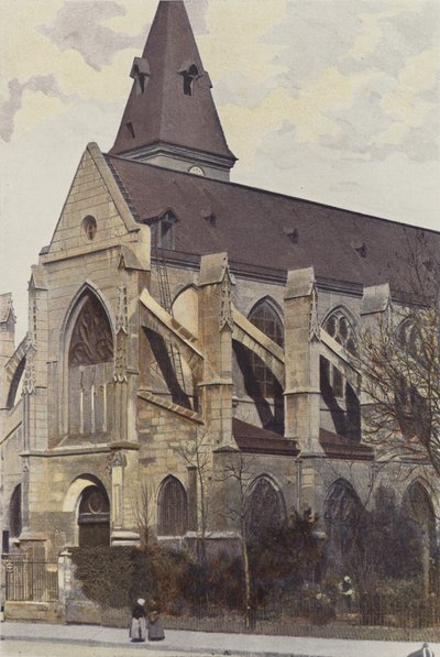 Paris, Kirche Saint-Médard, Westportal und Seitenansicht von French Photographer