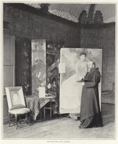 Paul-Albert Besnard in seinem Atelier von French Photographer
