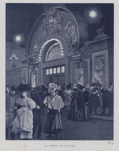 Menschen verlassen den Bal Bullier, Paris von French Photographer