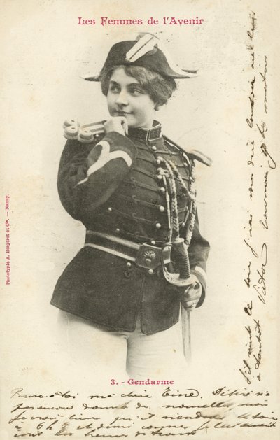 Polizist, Frau der Zukunft von French Photographer