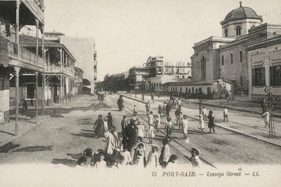 Port-Said, Ägypten: Lesseps-Straße von French Photographer