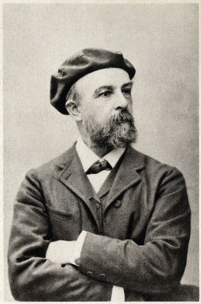 Porträt von Odilon Redon (1840-1916), französischer Maler. Fotografie von French Photographer