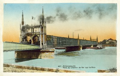 Eisenbahnbrücke über den Rhein, Straßburg von French Photographer