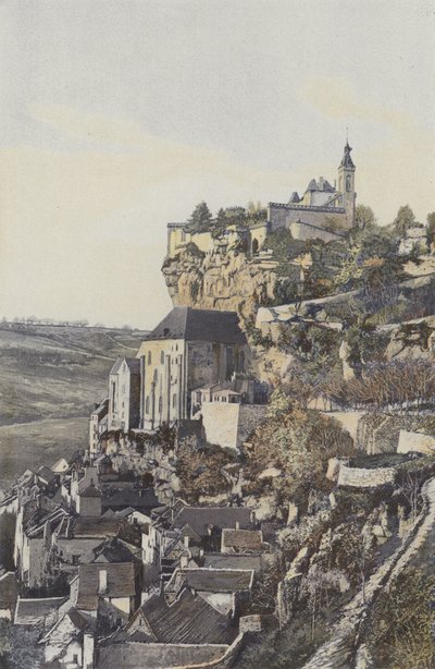Rocamadour, Der Felsen und die Stadt, Blick N von French Photographer