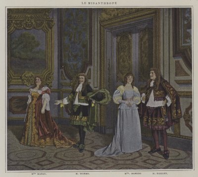 Szene aus einer Aufführung von Le Misanthrope, von Molière von French Photographer