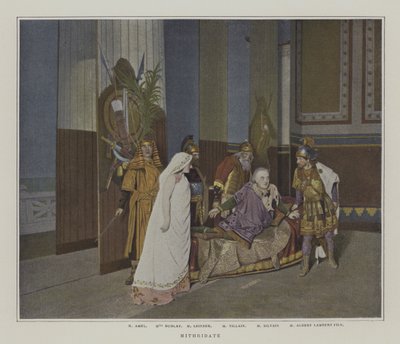Szene aus einer Aufführung von Mithridate, von Jean Racine von French Photographer