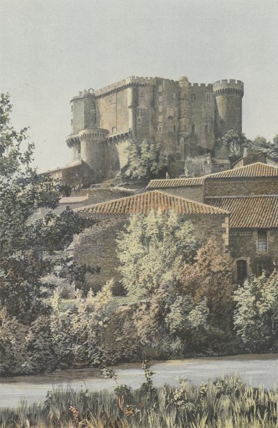 Suze-la-Rousse, Schloss, Blick von der Ebene von French Photographer