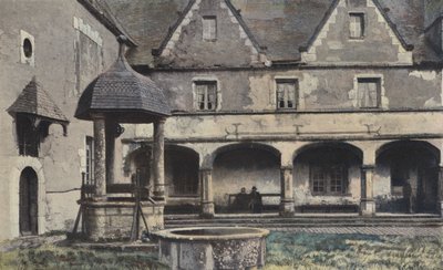 Talcy, Brunnen und überdachte Galerie von French Photographer