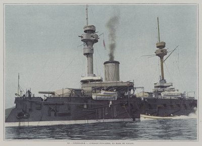 Das Schlachtschiff Formidable im Hafen von Toulon von French Photographer