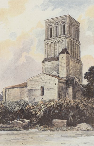 Thezac, Kirche, Gesamtansicht Südwesten von French Photographer
