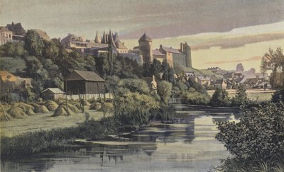 Vitre, Schloss, Nordansicht vom Tal von French Photographer