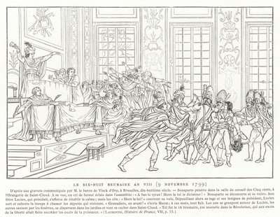 18. Brumaire, Jahr VIII (9. November 1799) von French School
