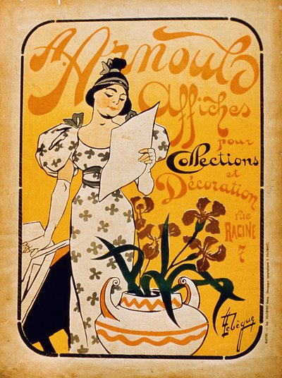 A. Anouls Plakate für Sammlung und Dekoration, Rue Racine, Paris von French School