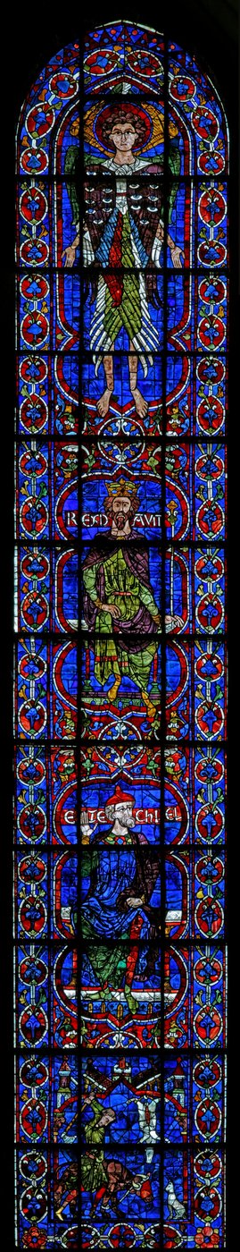Ein Cherubim, David, Ezechiel und die Stifter Metzger von French School