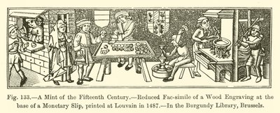 Eine Münzstätte des fünfzehnten Jahrhunderts (Gravur) von French School