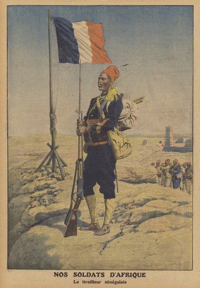 Ein senegalesischer Tirailleur in Frankreich Afrika von French School