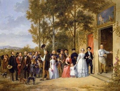 Eine Hochzeit im Coeur Volant, Louveciennes, ca. 1850 von French School