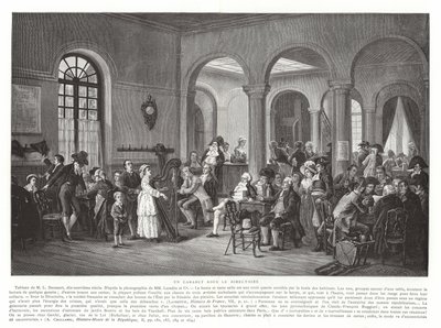 Ein Kabarett unter dem Direktorium, Französische Revolution, 1795-1799 von French School