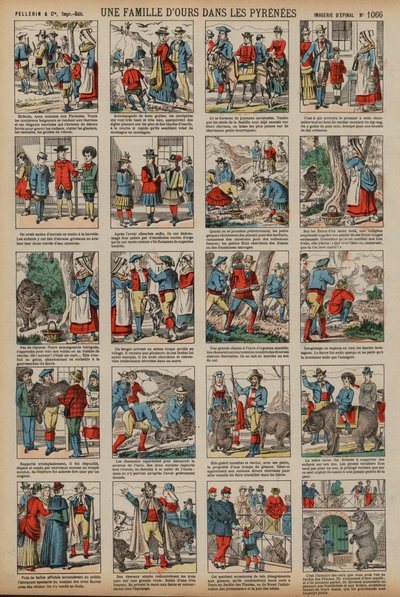 Eine Bärenfamilie in den Pyrenäen von French School