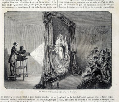 Eine phantasmagorische Szene durch Projektion - in „Bilderladen“ von French School