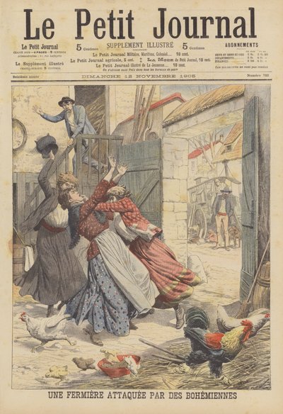 Ein Bauer von Zigeunern angegriffen von French School