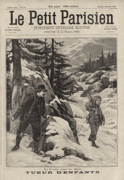 Ein Kindermörder in den Alpen: ein italienischer Mann wartet darauf, einen Jungen zu ermorden, dem er versprochen hatte, ihm zu helfen, den schneebedeckten Pass des Col de l