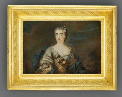 Eine Dame namens Louise-Jeanne de Durfot, Duchesse de Mazarin et de la Meilleraye, ca. 1750 von French School