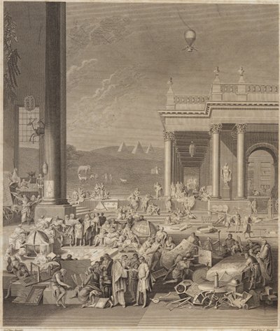 Eine Szene für die Encyclopaedia Britannica von French School