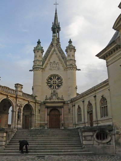 Ansicht der Kapelle des Schlosses von French School