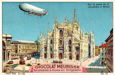 Über der Piazza del Duomo, Mailand von French School