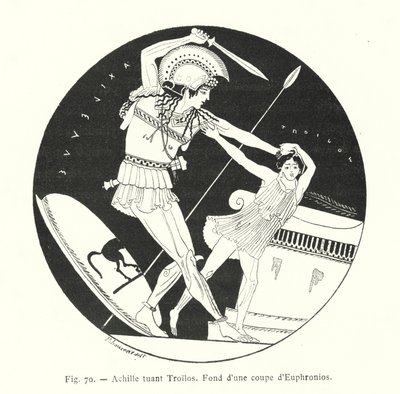 Achilles tötet Troilus von French School