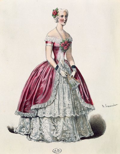 Schauspielerin Eugenie Doche in der Titelrolle in Die Kameliendame, Drama von Alexandre Dumas fils, Frankreich von French School
