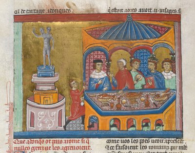 Tempel des Janus mit Senatoren, die im Vordergrund speisen, aus 