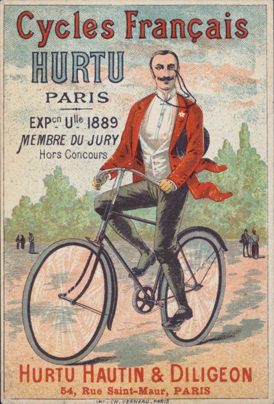 Werbung für Hurtu Hautin & Diligeon Fahrräder, Paris von French School