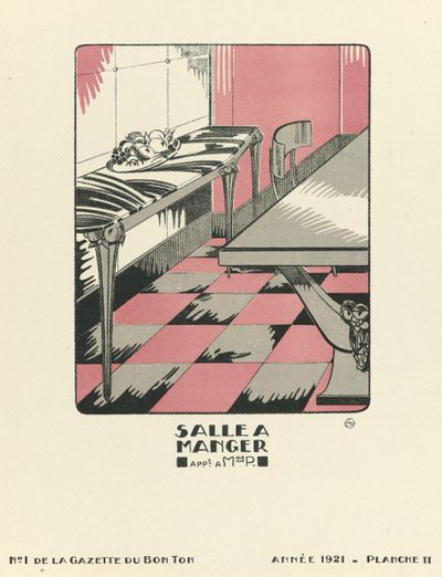 Werbung für "Salle a Manger", veröffentlicht 1921 von French School