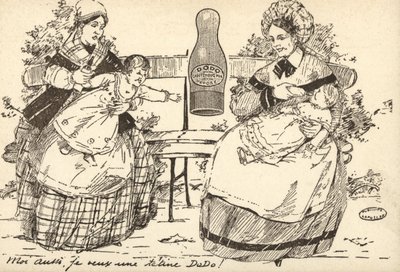 Werbung für eine Babyflasche von French School