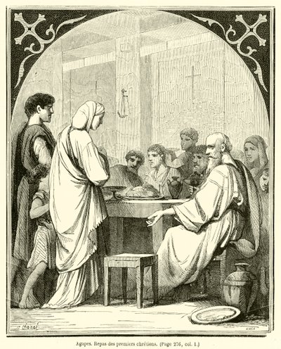 Agape, Mahl der ersten Christen von French School