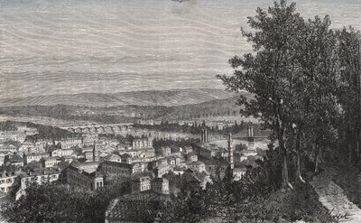 Agen - Lot-et-Garonne - Gravur in „La France illustree: Geographie, Geschichte, statistische Verwaltung“ von V.A. Malt-Brown. 1884 von French School