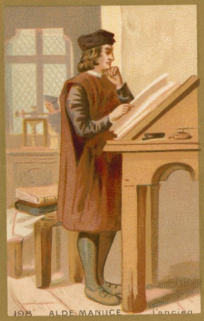 Aldus Manutius der Ältere, italienischer Humanist, Drucker und Verleger von French School